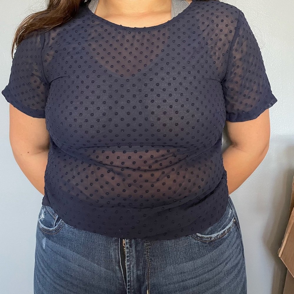 A new day mesh dot top